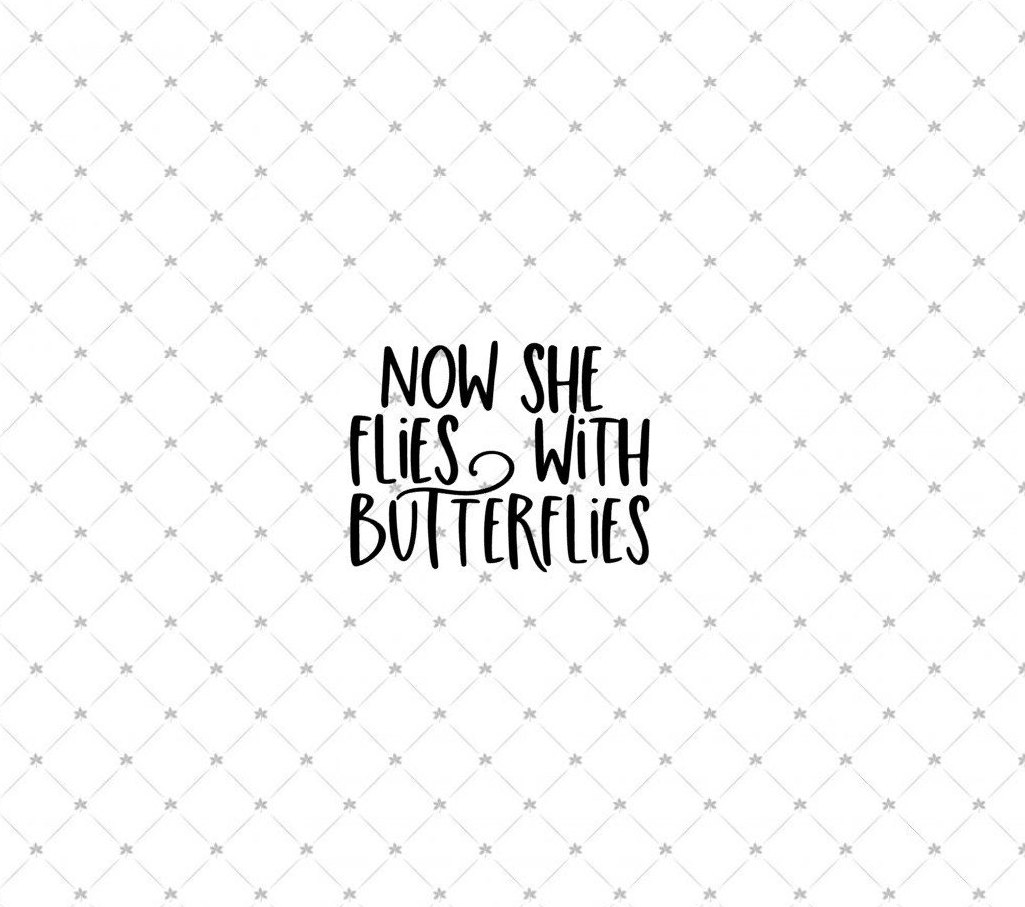 Now She Flies With Butterflies Cookie Stencil - Etsy Australia