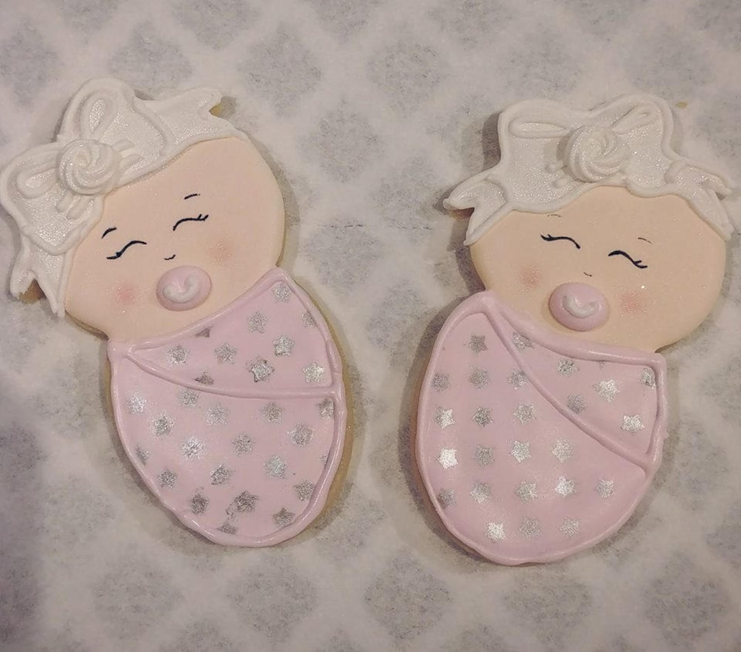 Newborn Baby Girl Swaddle Cookie Cutter Etsy