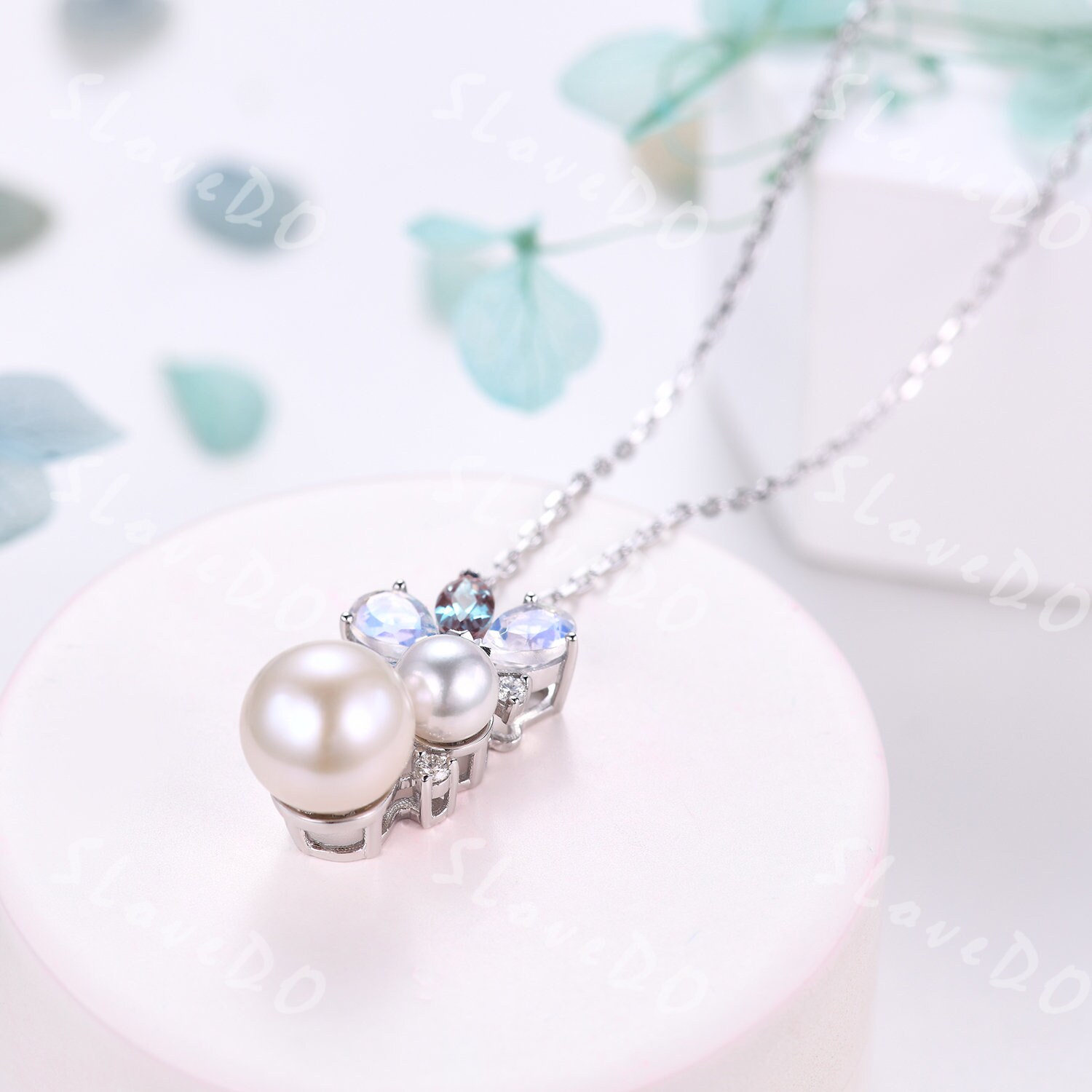 ネックレス・ペンダント murmur [925silver]Petit oval pearl necklace IPS Pearl Necklace Sterling Silver 925 SIGNED Imperial Pearl