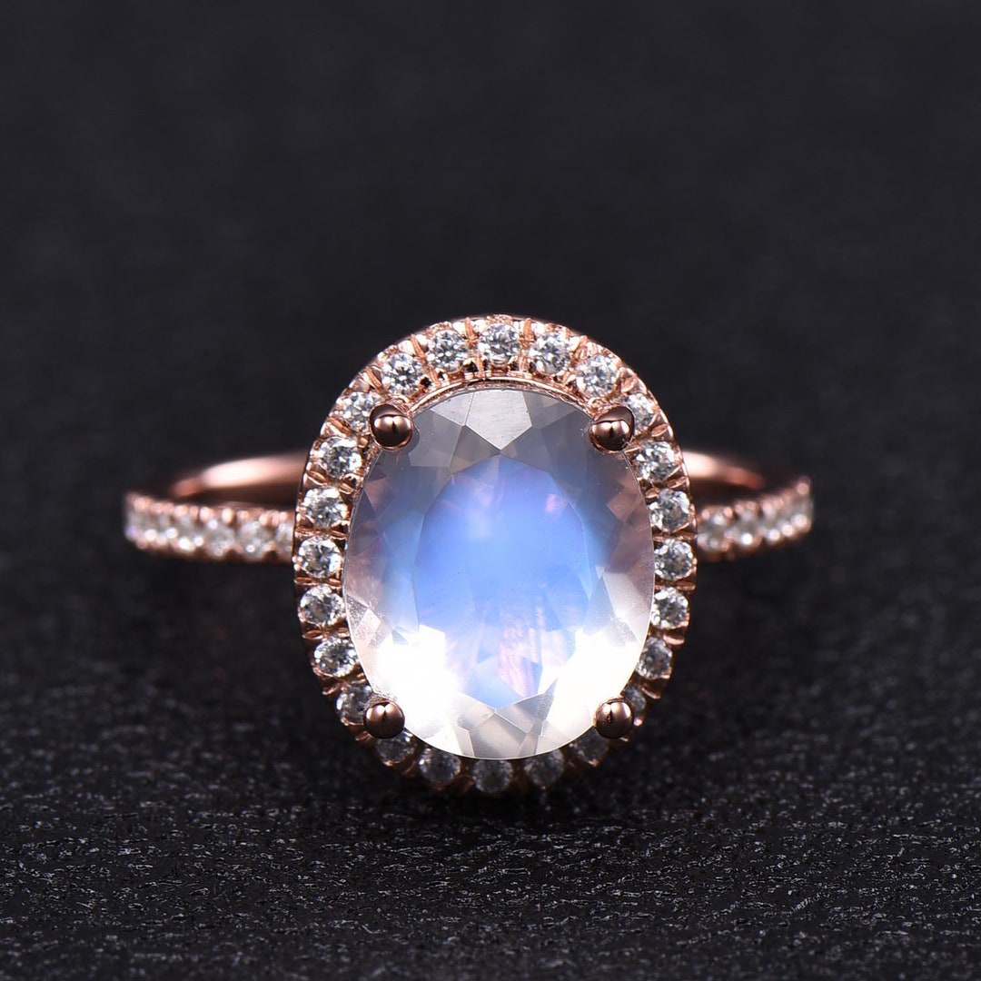 Large Moonstone Ring Moonstone Ring Faceted Moonstone June - Etsy