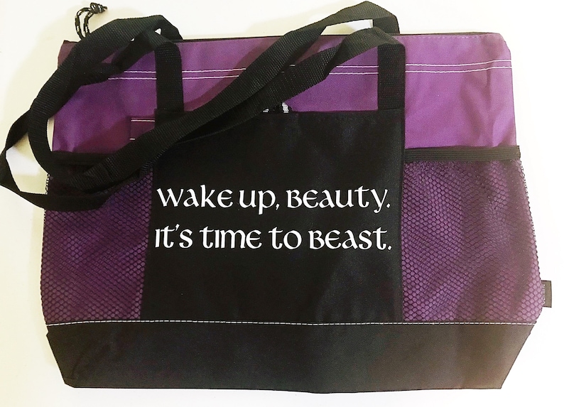 Wake up Beauty Its time to Beast Tote Pockets Bag Dragon/'s Bag Girl Power Strength Parenting Raising Kids Mother Diaper Bag Shopping