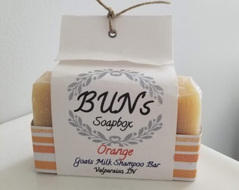 SHAMPOO BAR RAW Goats milk  Bar Orange