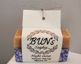 Night Violet RAW Goats milk soap