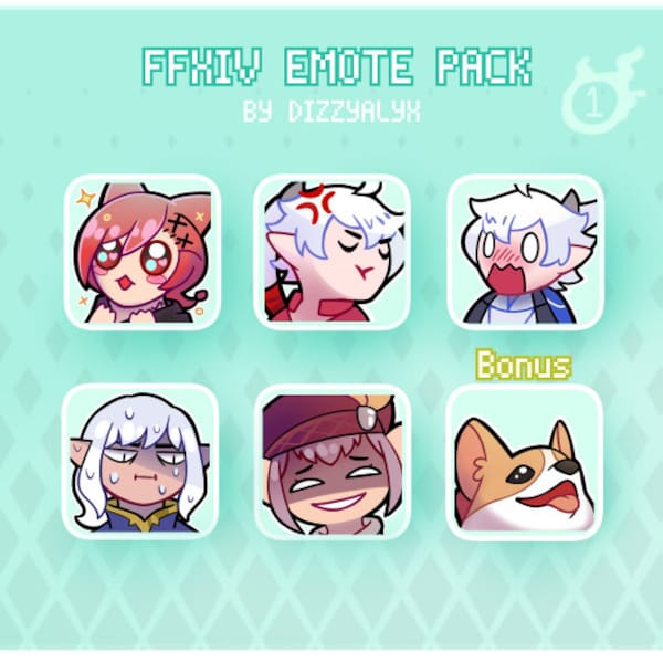 Ffxiv discord emotes etsy