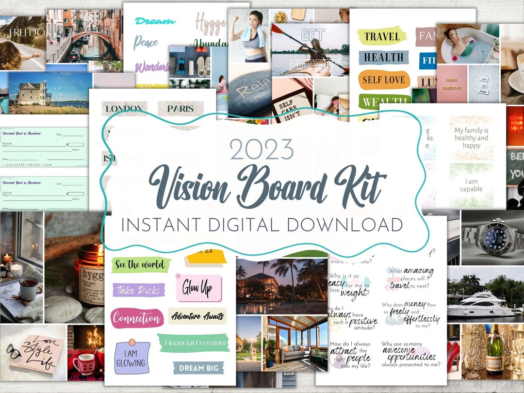 Vision Board Printables Law of Attraction Vision Board Kit - Etsy