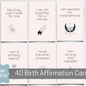 Birth Affirmations Printable Birth Affirmation Cards Plus Bonus Phone Wallpapers