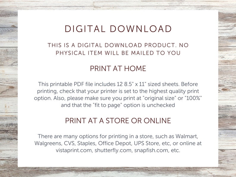 Monthly Blank Calendar - Sunday Start, Printable Calendar Pages, 12 Month Lined Calendar, Instant Digital Download image 5