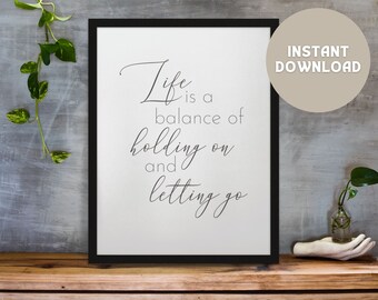 Rumi Quote Art Print, Life Balance Inspiration (Digital Download)