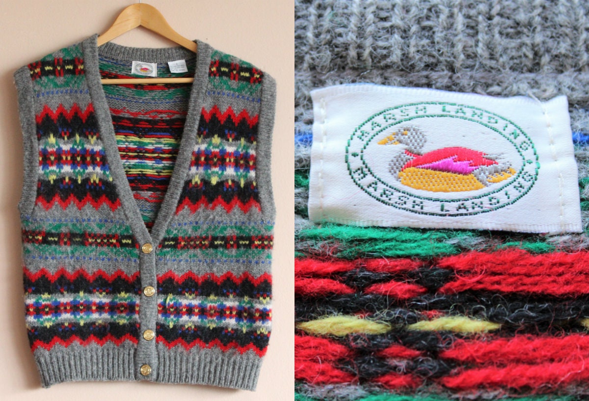 Fair Isle Vest/Wool Vest Women/Nordic Sweater | Etsy