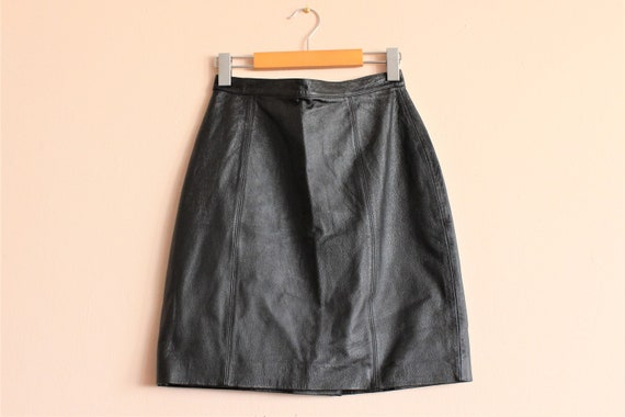 Black Leather Mini Skirt/Pastel Goth Skirt/Mini Vi