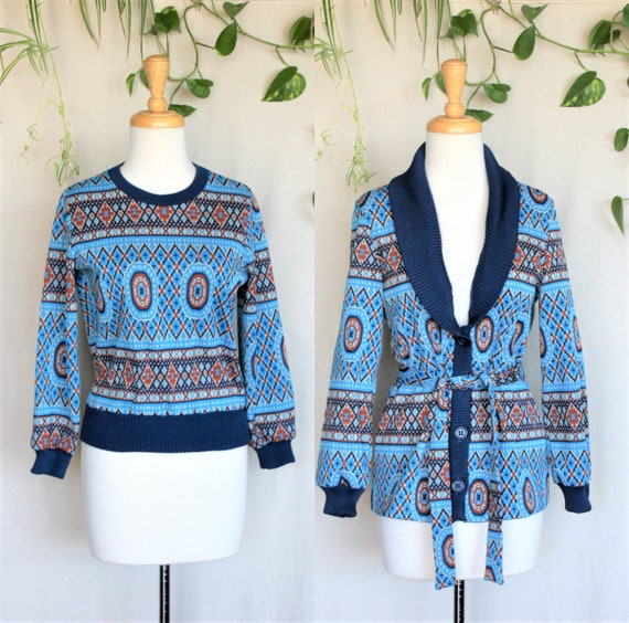 Retro 70s Patterned Sweater/That 70s Show Vintage