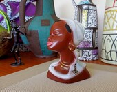 A vintage 1960 39 s African figure by Cortendorf, fat lava era for your lounge dining office or bar, mid century modern, Hagenauer Rohac style