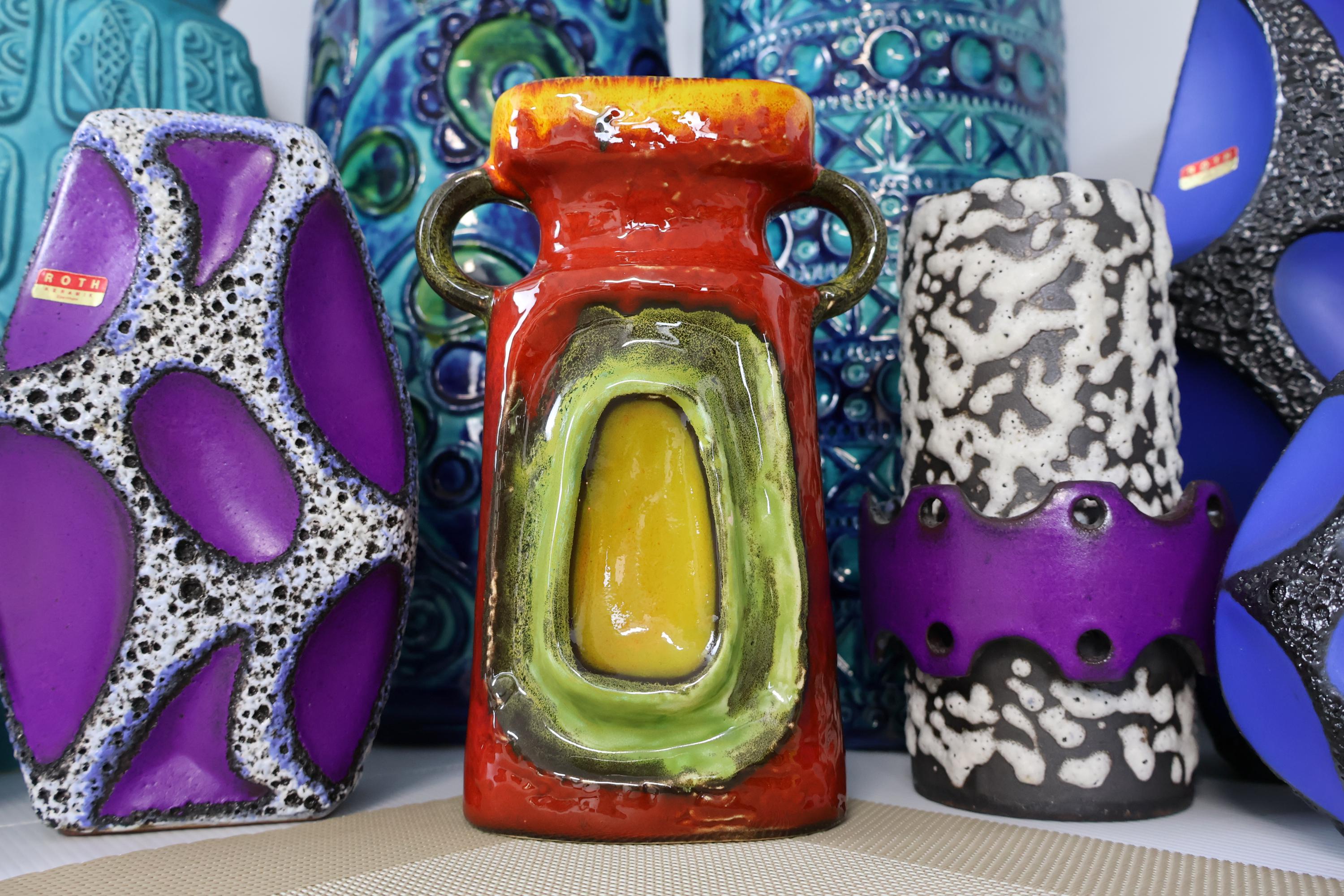【ドイツ Studio potteryの花瓶 】Fat lava 273 Vintage 1960's Vase, West German Fat Lava Pottery, Retro Mid