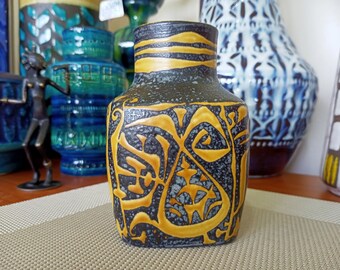 デンマーク製 ロイヤルコペンハーゲン青紫装飾 陶器花瓶 1970年代のヴィンテージの青い花瓶、ロイヤルコペンハーゲンの