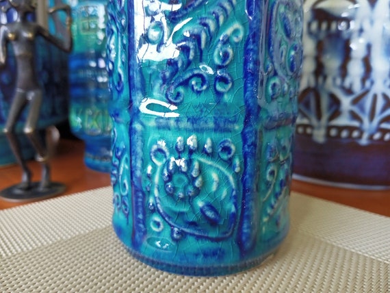 Vintage 1960's Bay Keramik Vase, West German Fat Lava Pottery