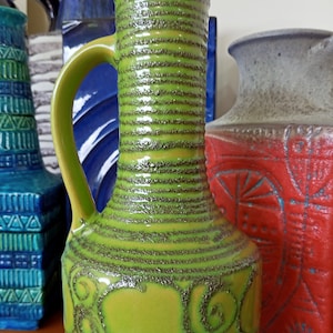 A West German Fat Lava Vase/jug Made by Gräflich Ortenburg. the