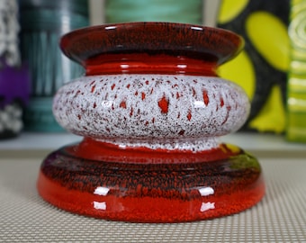 A Vintage 1960's Vase, West German Pottery by U-keramik, Fat Lava