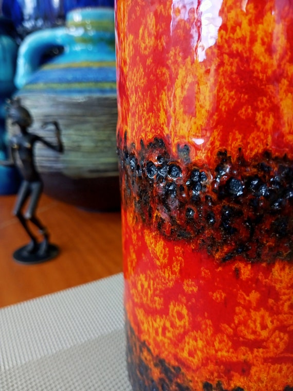A Vintage 1970s Scheurich Vase, West German Pottery, Fat A Vintage 1970s Scheurich Vase, West German Pottery, Fat