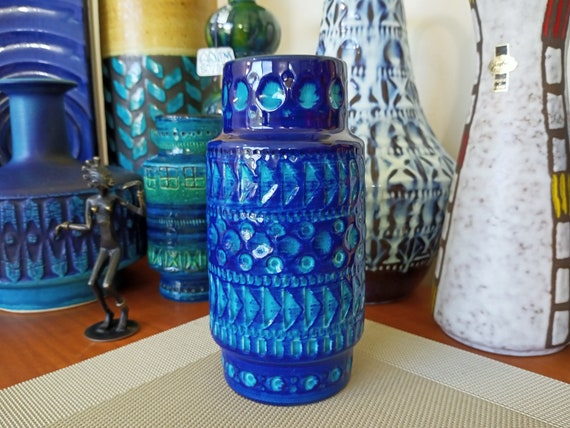 Vintage 1960's Bay Keramik Vase, West German Fat Lava Pottery