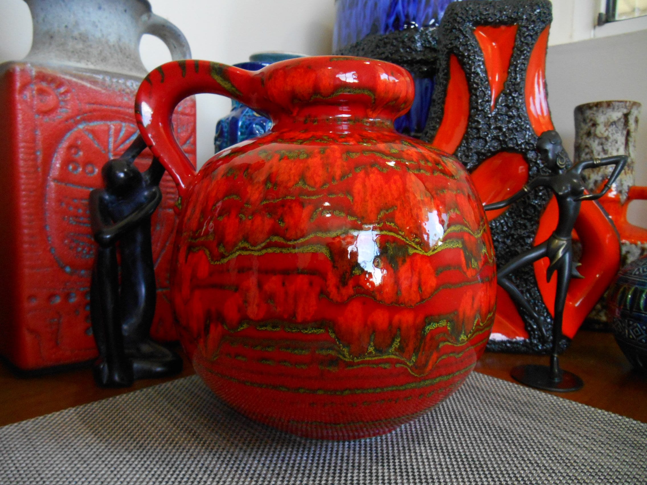 Vintage 1970's Scheurich Vase, West German Pottery, Fat Lava Vintage 1970's Scheurich Vase, West German Pottery, Fat Lava