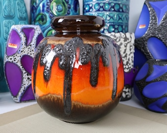 M822 vintage 60's Scheurich 花瓶 Fat Lava Vintage 1960's Scheurich Vase, West German Fat Lava Pottery, Retro