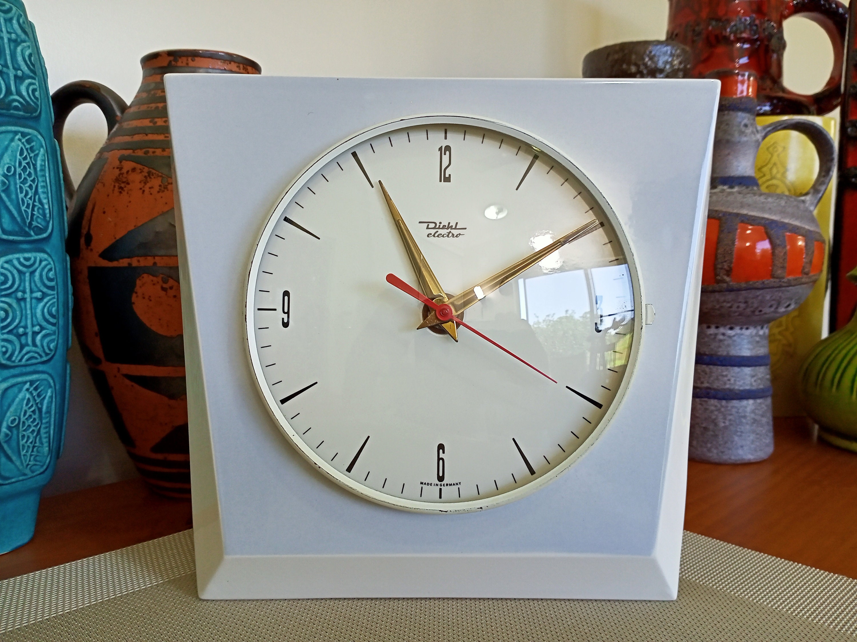 ドイツ・DIEHLの陶器製ウォールクロック ドイツ・DIEHLの陶器製ウォールクロック ドイツ・DIEHLの陶器製