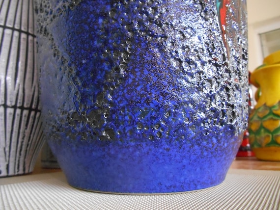 Vintage 1960's Scheurich Vase, West German Fat Lava Pottery, Retro