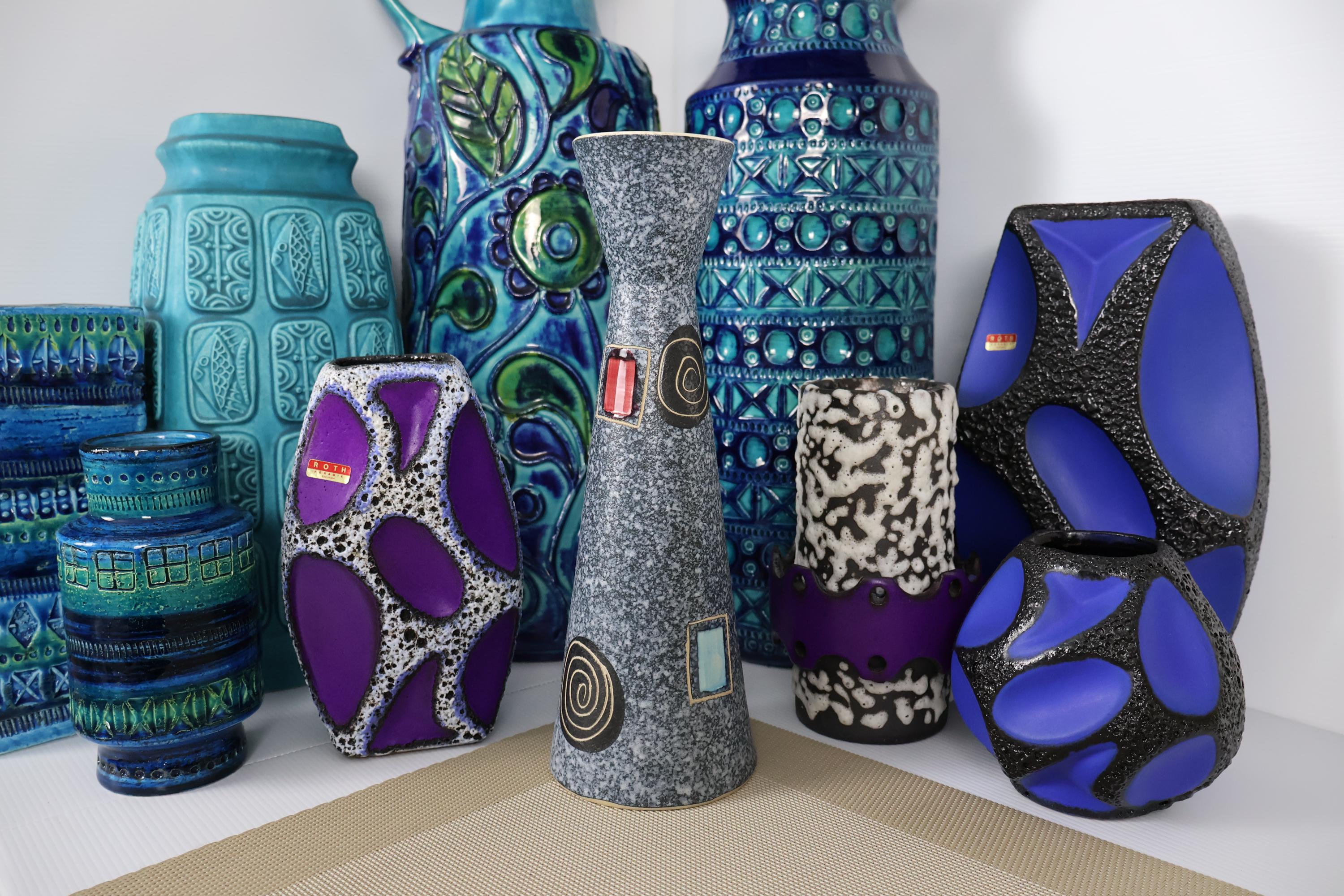 1960年代のヴィンテージのScheurichの花瓶、西ドイツの陶器、ラウンジ