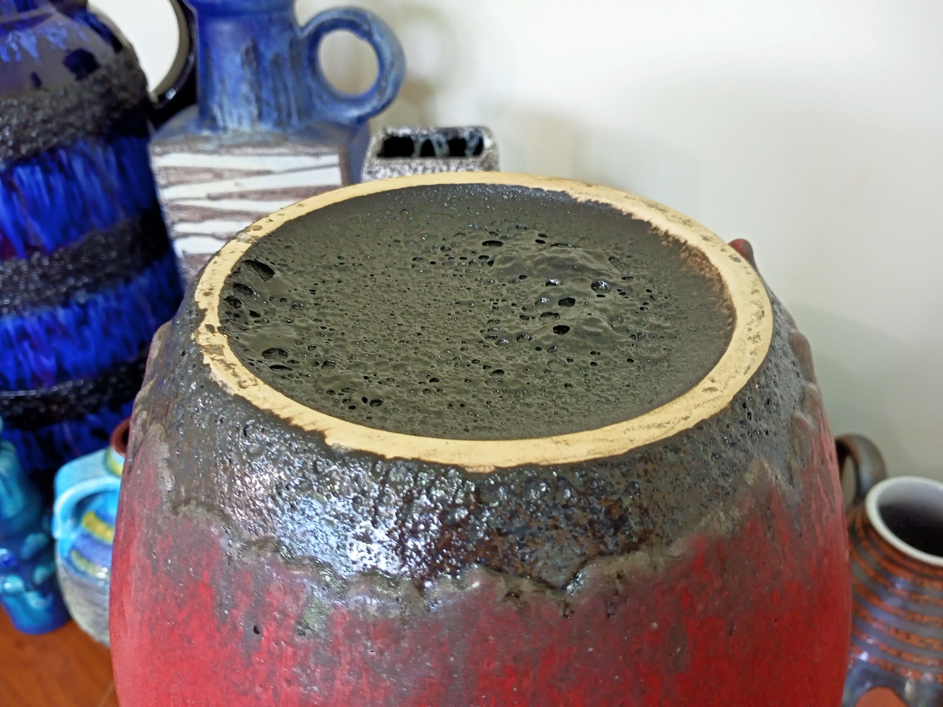 A Vintage 1970's Scheurich Vase, West German Pottery, Fat A Vintage 1970's Scheurich Vase, West German Pottery, Fat
