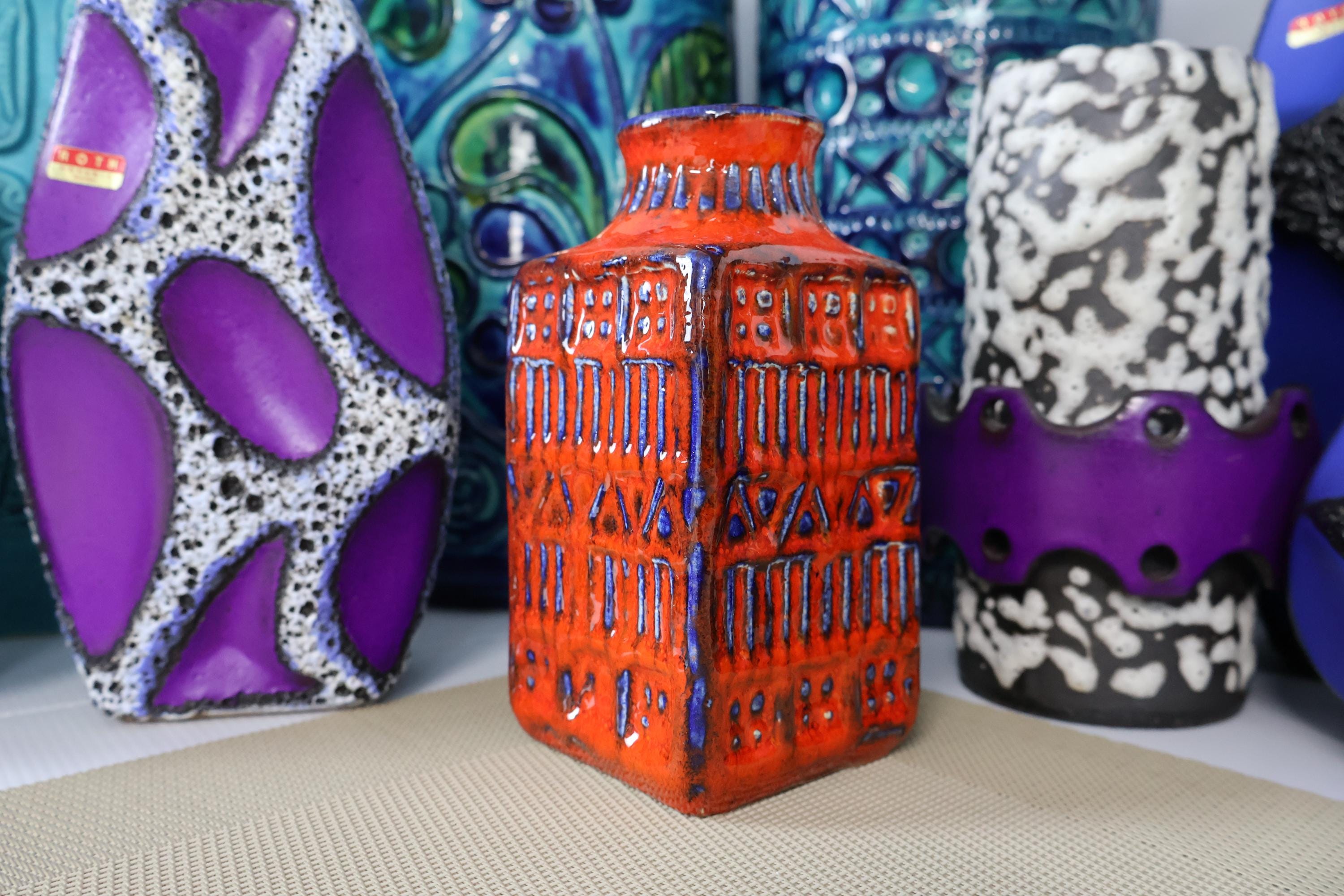 West German Fat Lava Orange - Etsy Canada