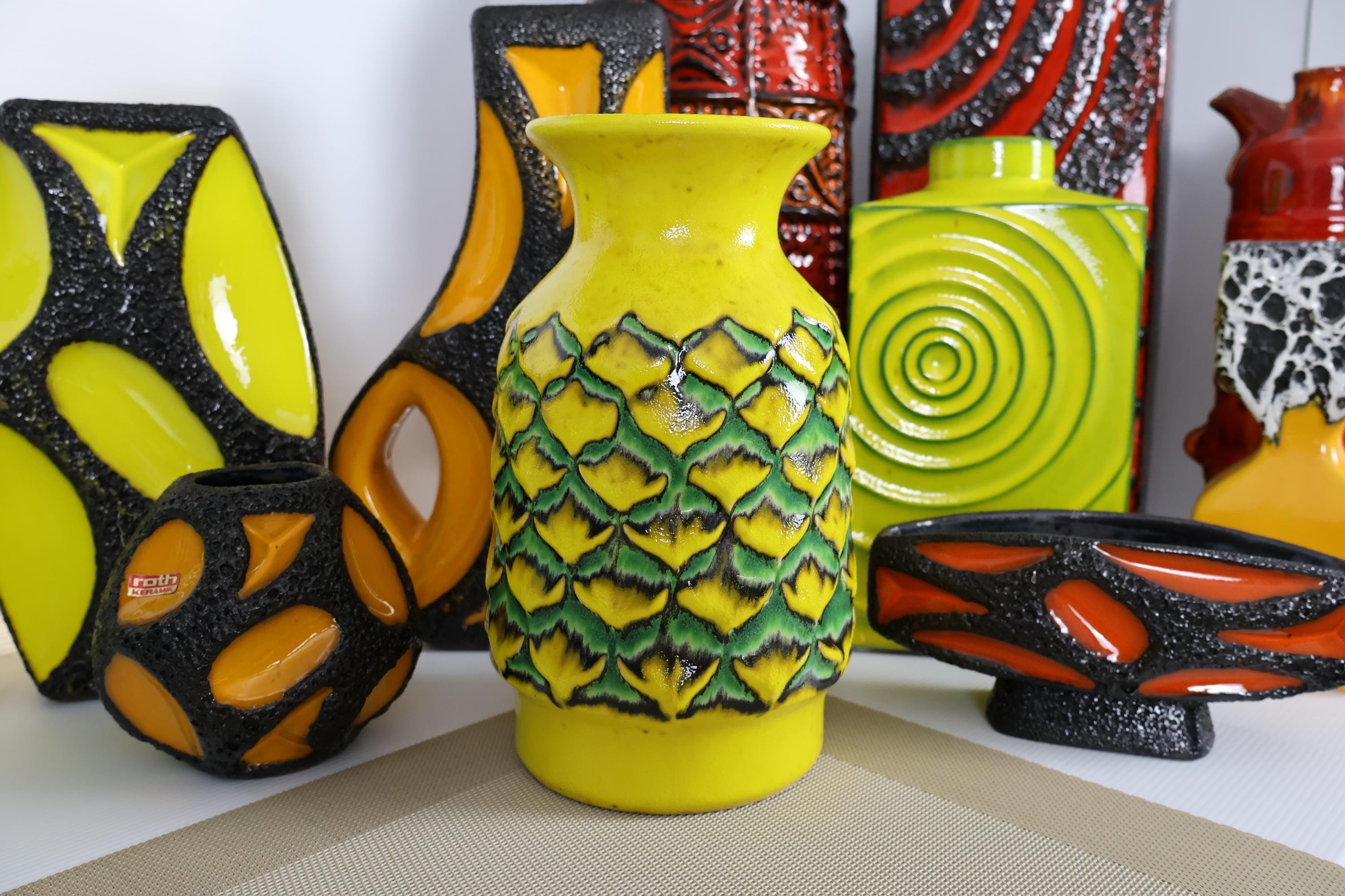 西ドイツのヴィンテージ陶器「ファット・ラヴァ」 傘立てまたは大きな