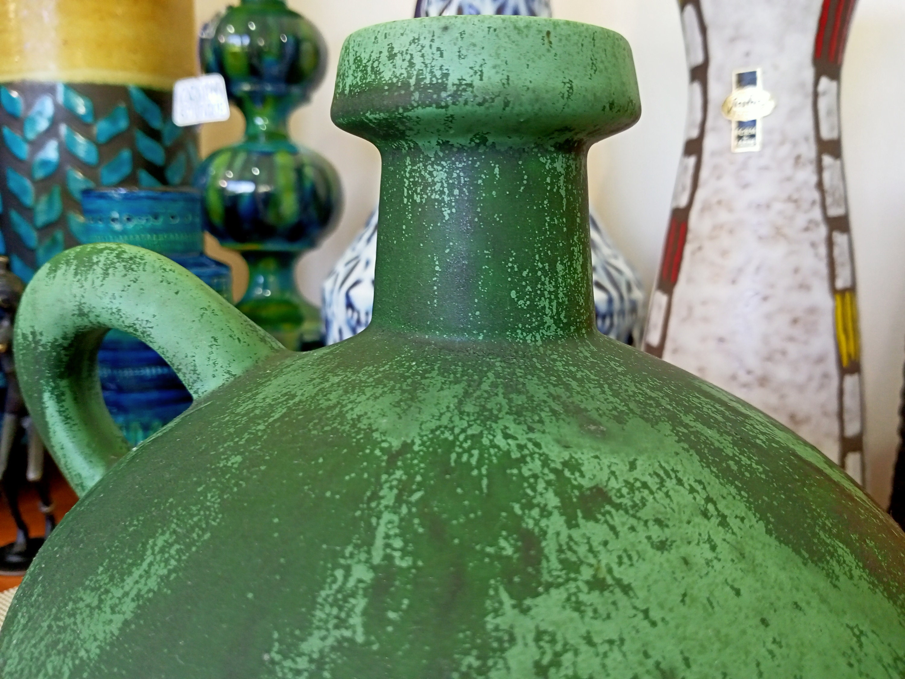 1960 年代のヴィンテージ花瓶、西ドイツの陶器、ファット ラバ時代