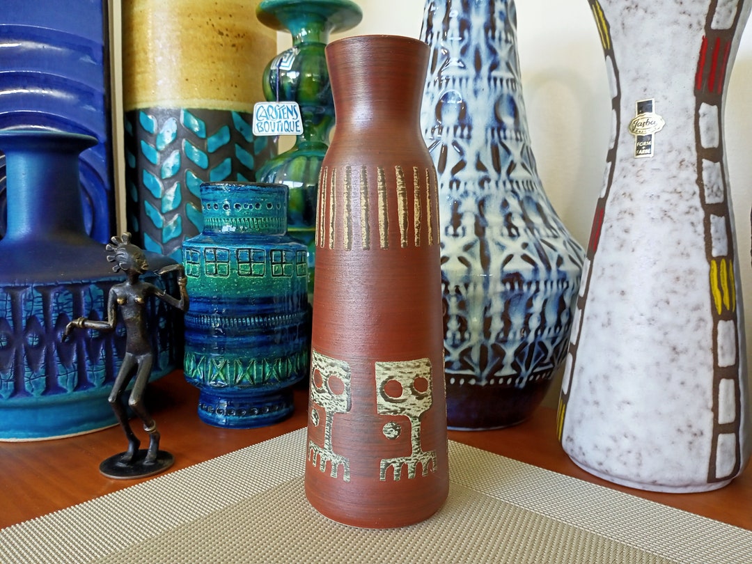1960s German Fat Lava Vase by Dümler & Breiden Polar