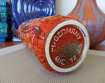Vintage 1960's Bay Keramik Vase, West German Fat Lava Pottery