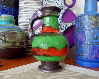 Rare Vintage West German Fat Lava Vase Scheurich 200-28