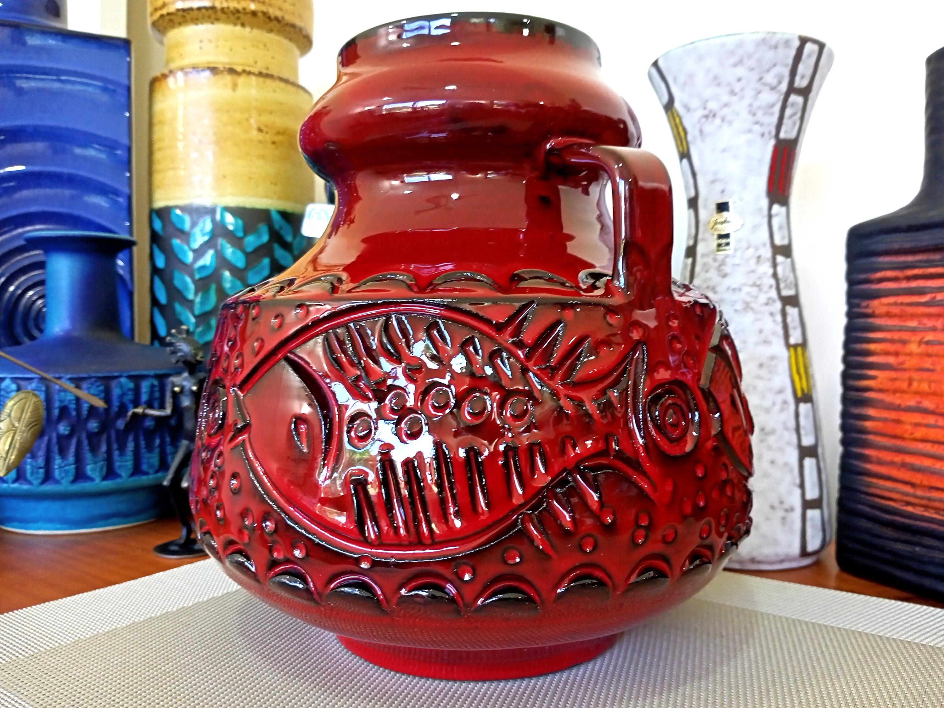 Vintage 1960's Alvino Bagni Vase, Italian Pottery, Mid Century