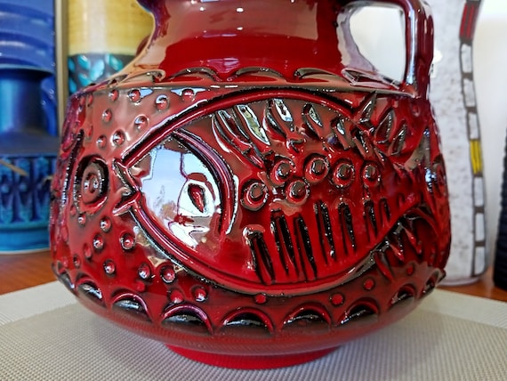 Vintage 1960's Alvino Bagni Vase, Italian Pottery, Mid Century