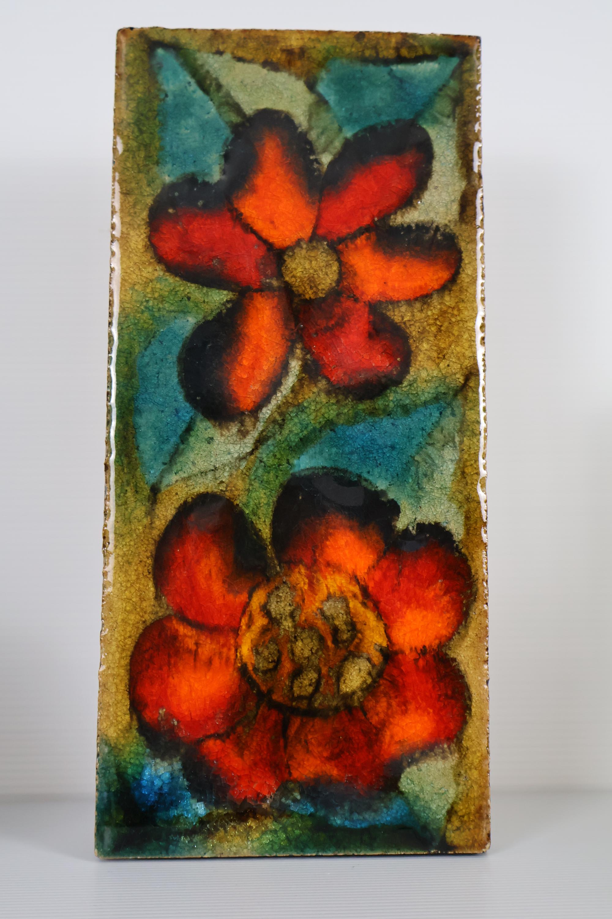 Vintage 1960's Ruscha Wall Plate, West German Fat Lava Pottery