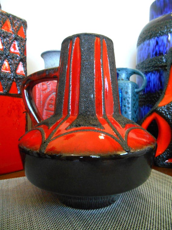 西ドイツ製花瓶 西ドイツヴィンテージ ファットラヴァ フラワーベース