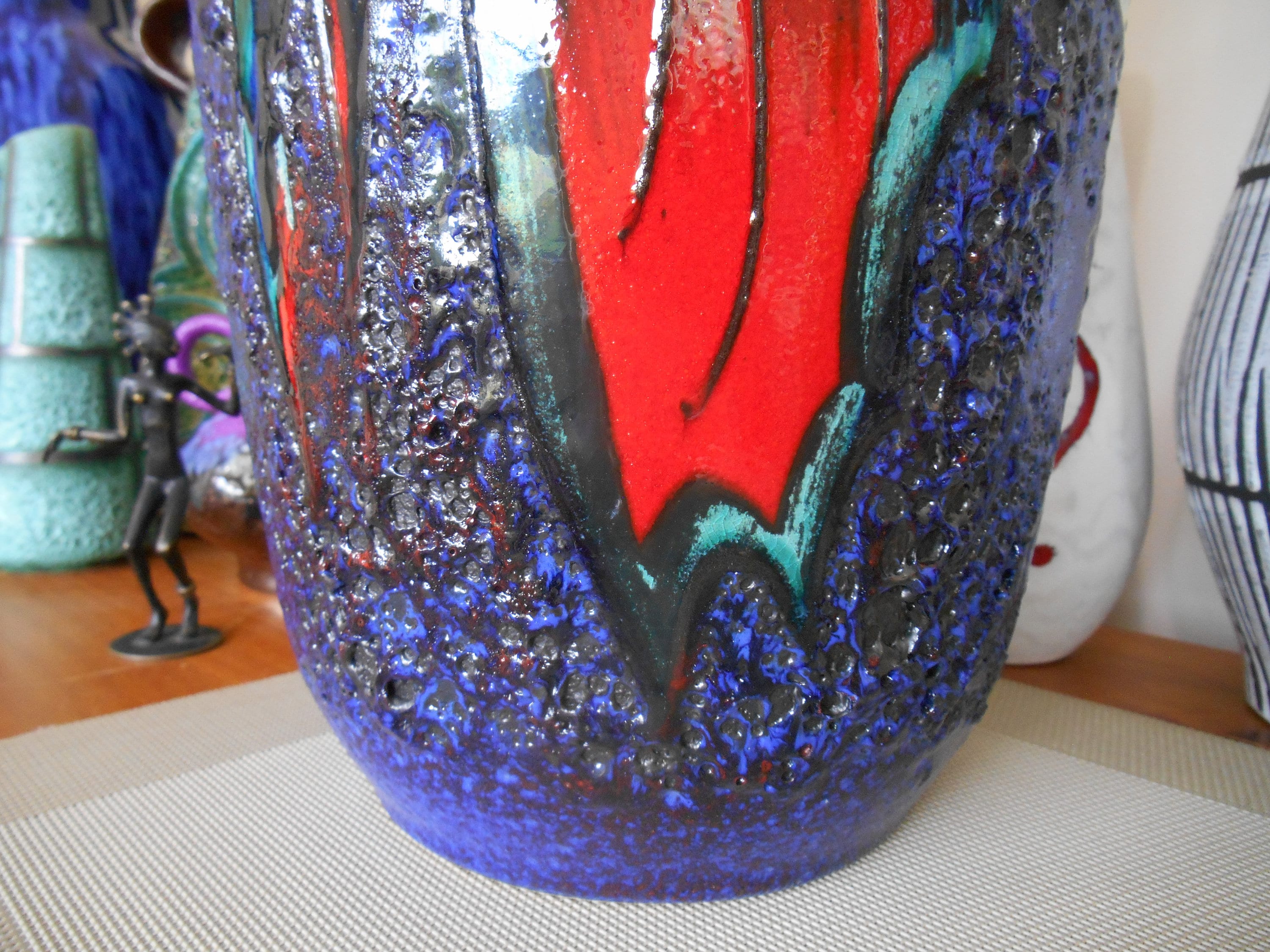 M822 vintage 60's Scheurich 花瓶 Fat Lava Vintage 1960's Scheurich Vase, West German Fat Lava Pottery, Retro