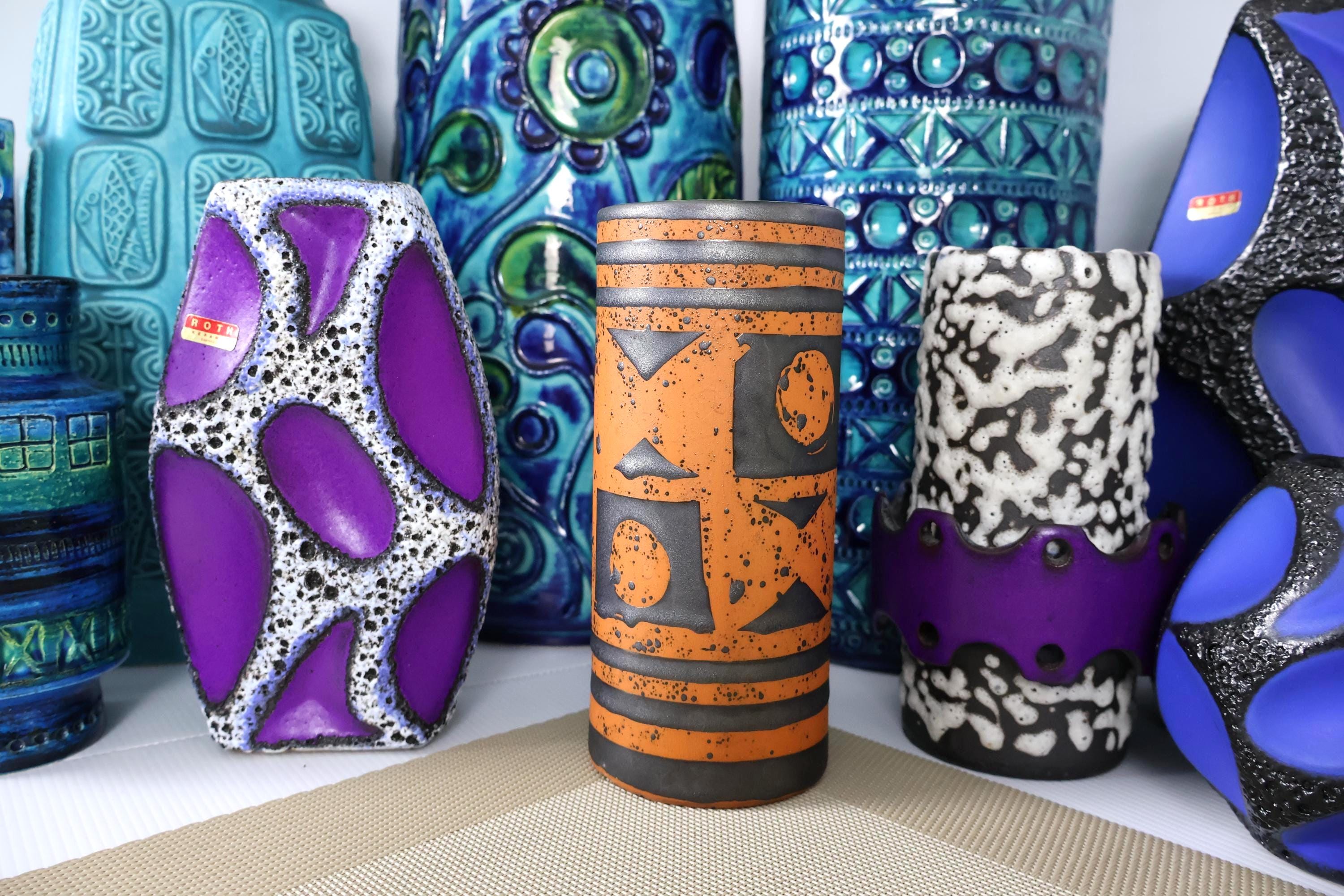 Heinz Siery Carstens Fat Lava花瓶 70s Carstens Vintage 1960's Ceramic Vase, West German Fat Lava Pottery