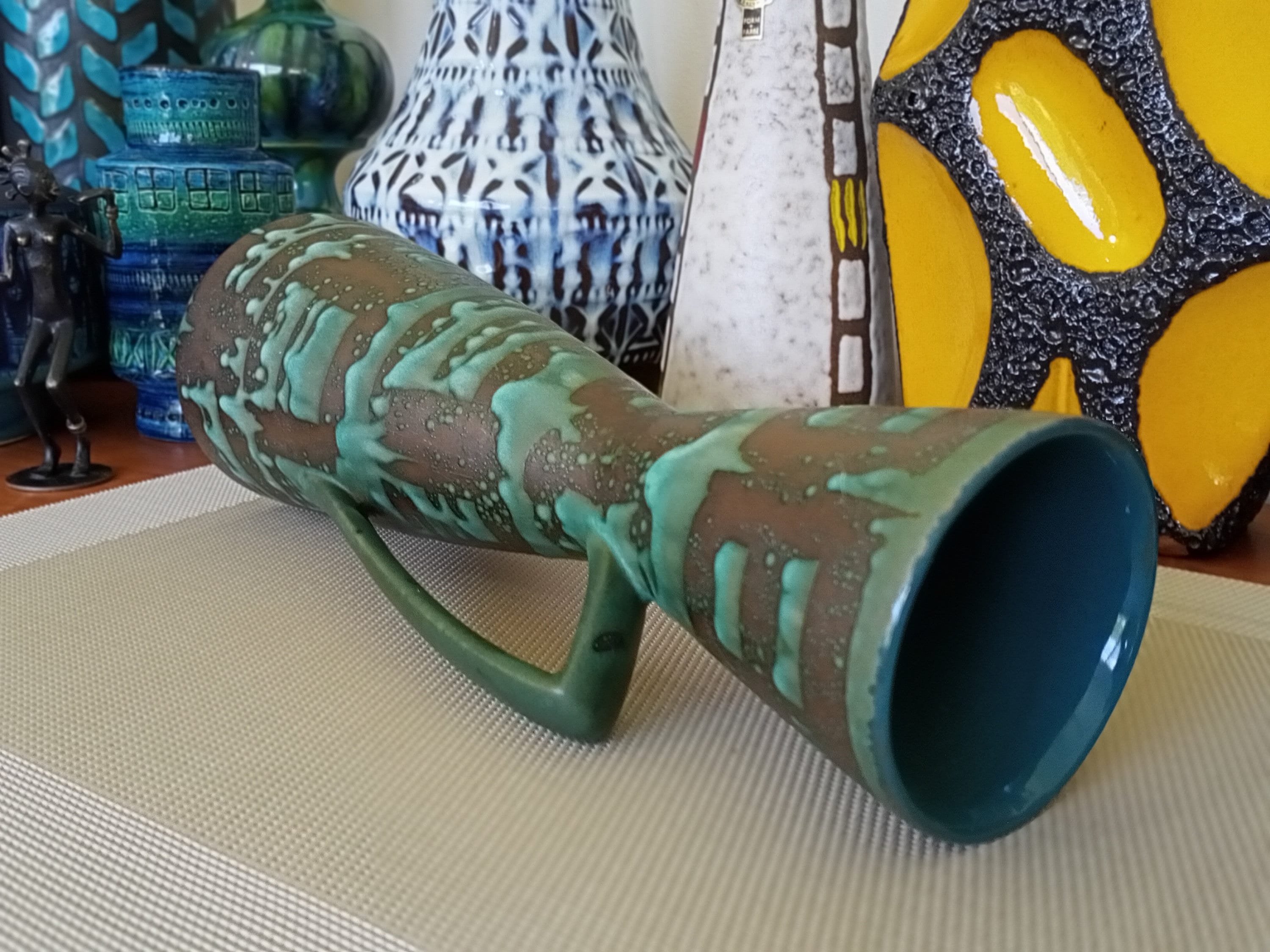 Carstens Vintage 1960's Vase, West German Fat Lava Pottery, Retro