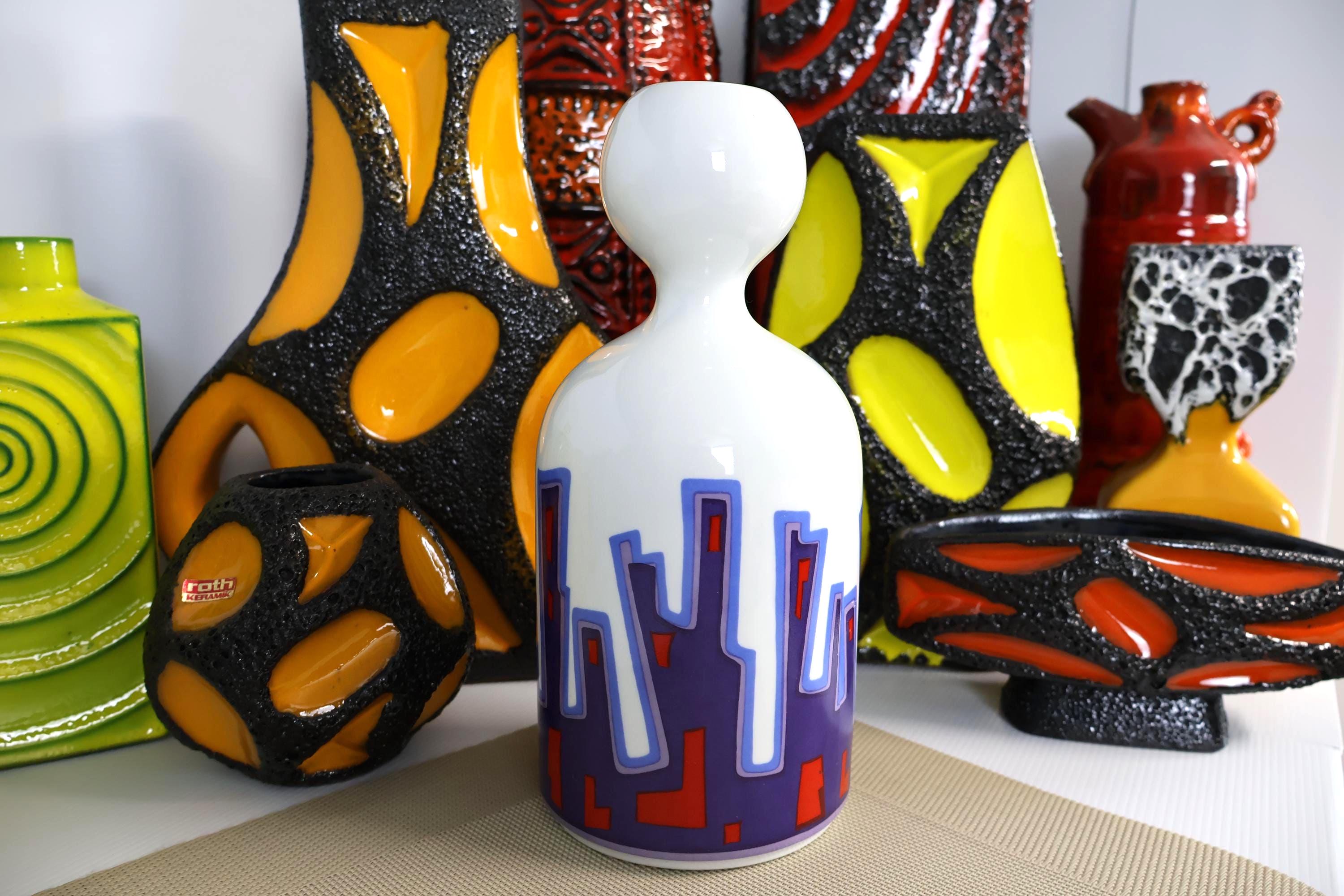 Vintage 1970's Vase, West German Pottery of the Fat Lava Era