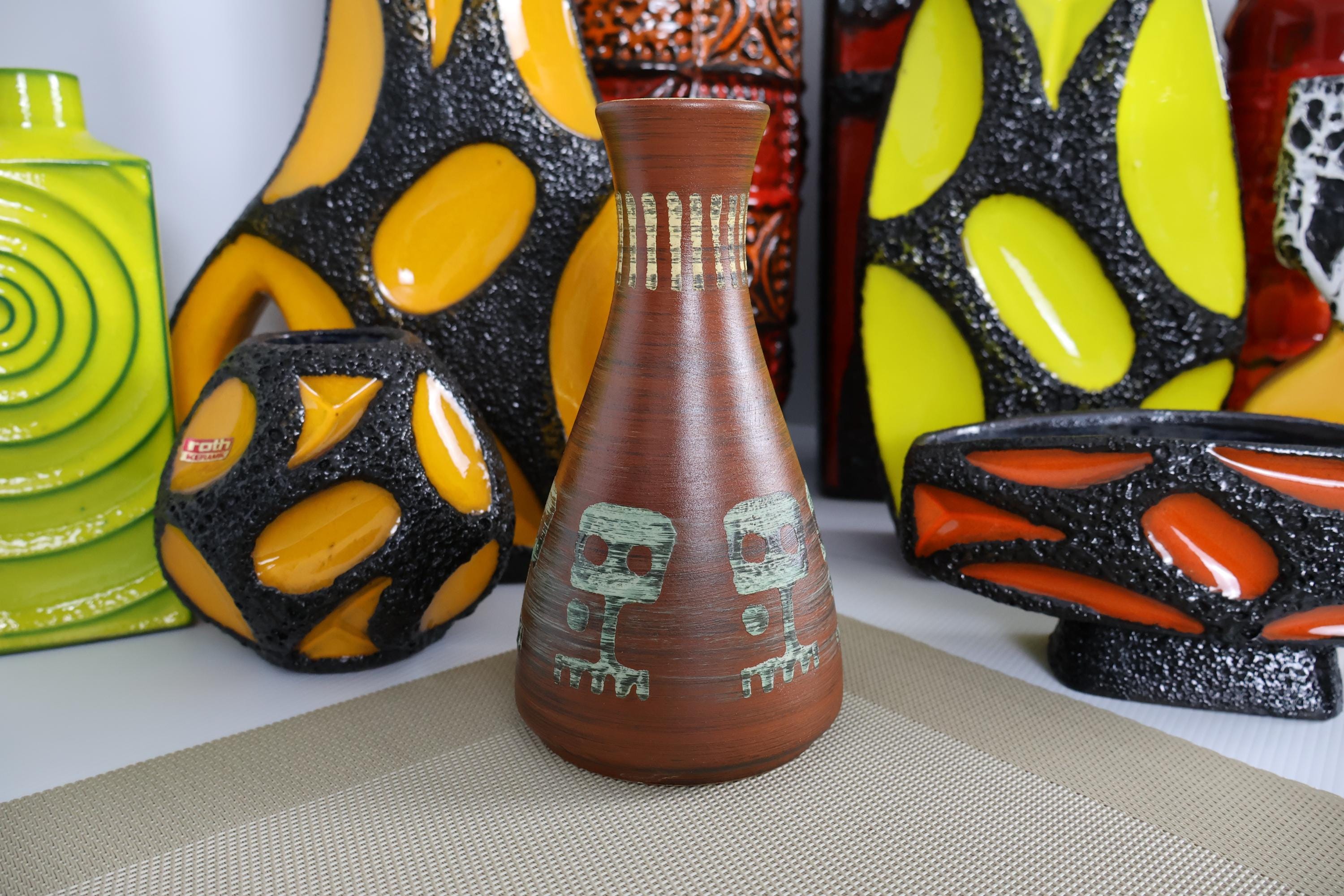 1960年代 Dümler&Breiden fatlava XLsize A Vintage 1960's Ceramic Vase, West German Pottery by Dumler