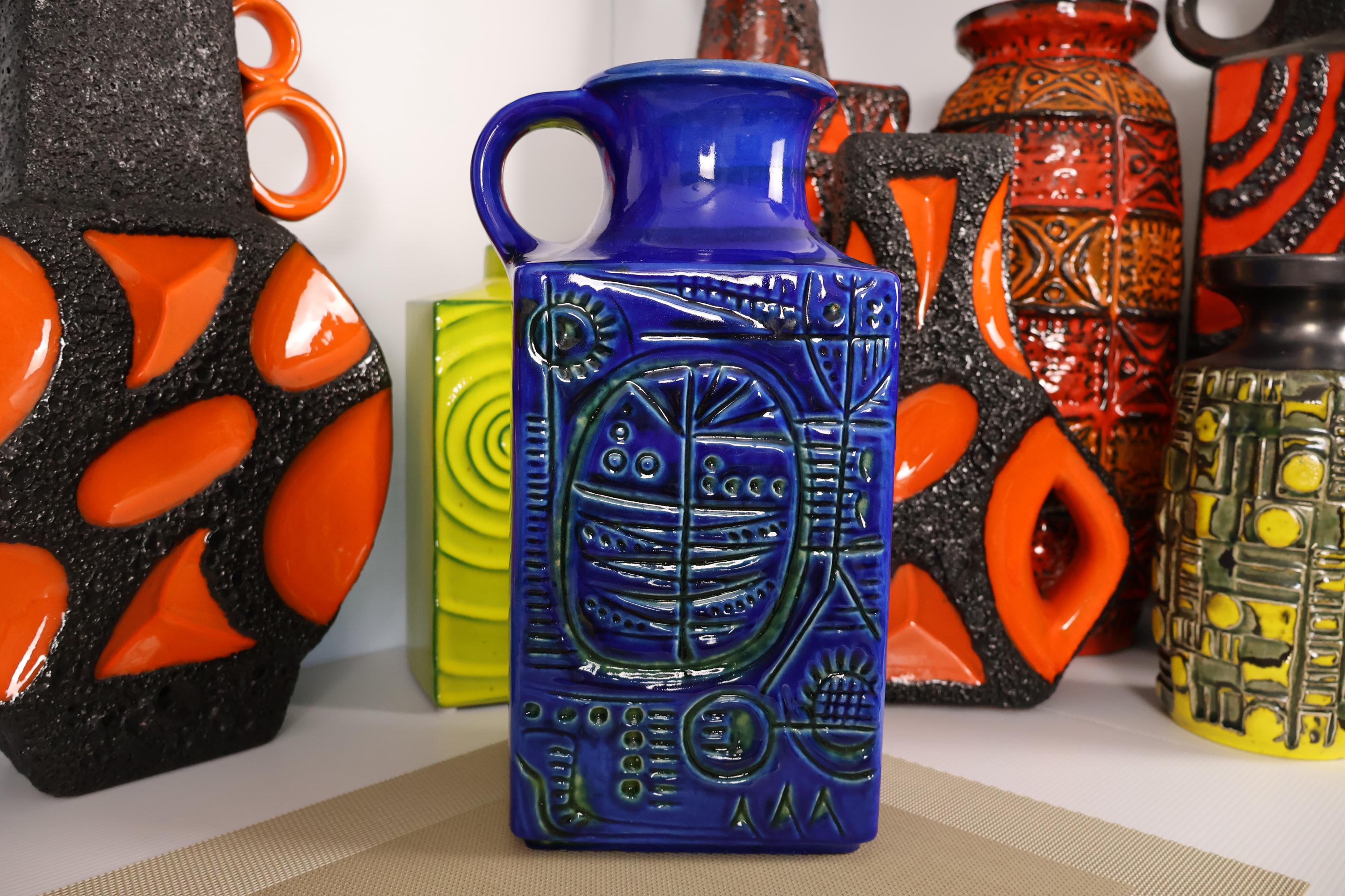 Carstens Vintage 1960's Vase, West German Fat Lava Pottery, Retro