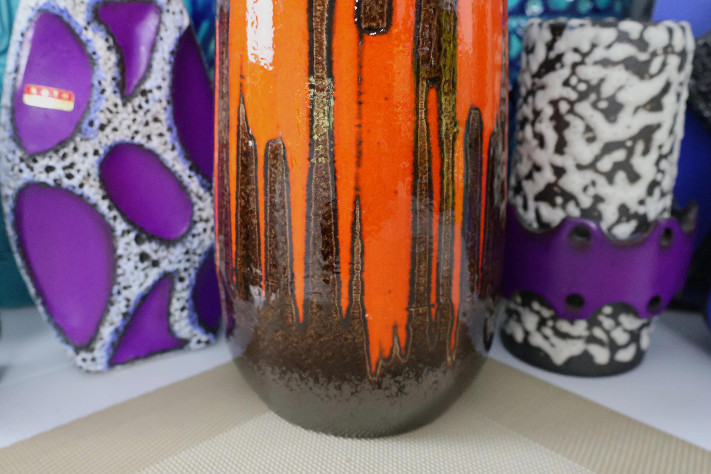 ヴィンテージ 1960 年代の Scheurich 陶器の花瓶、西ドイツの陶器