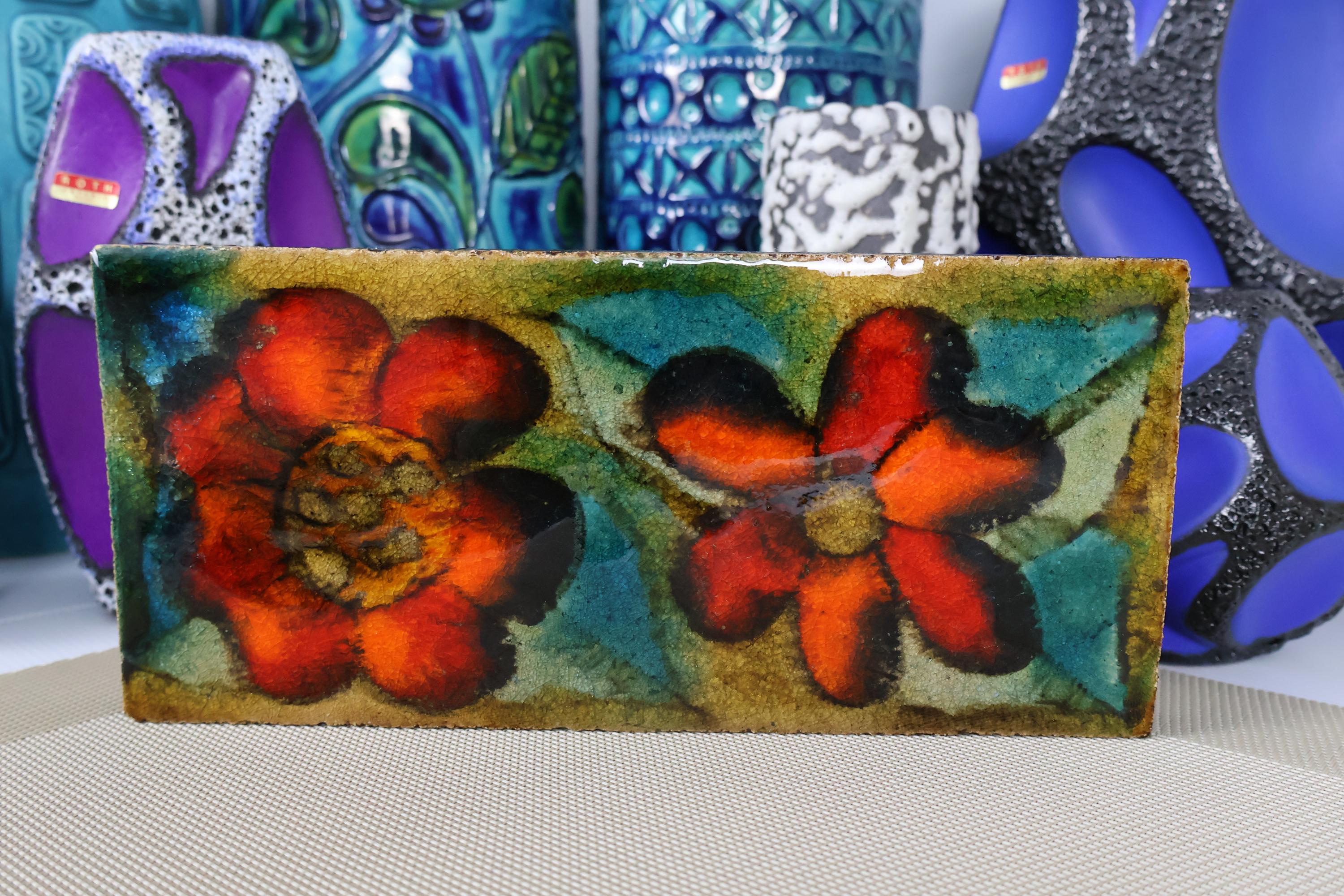 Vintage 1960's Ruscha Wall Plate, West German Fat Lava Pottery