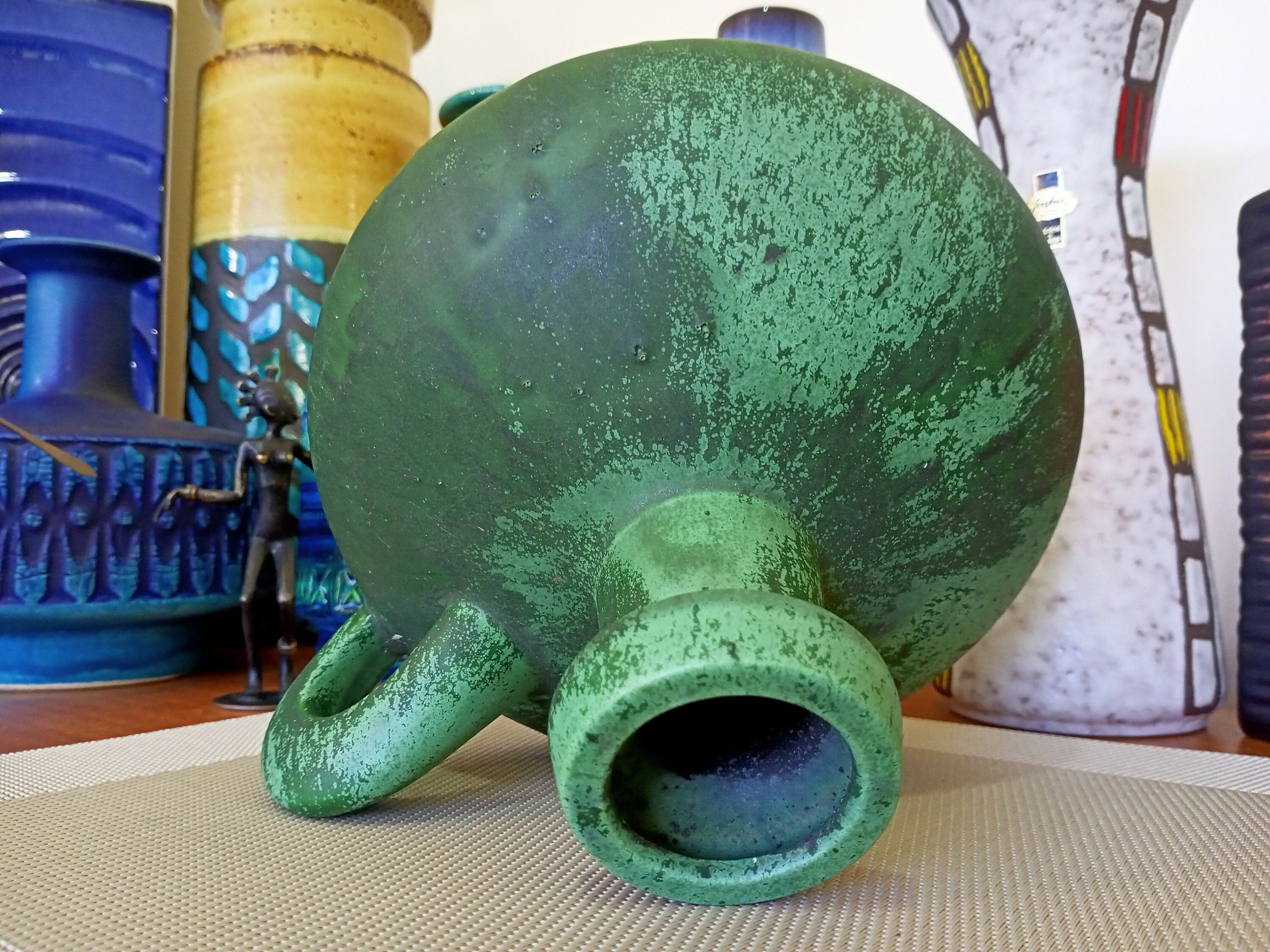 1960 年代のヴィンテージ花瓶、西ドイツの陶器、ファット ラバ時代