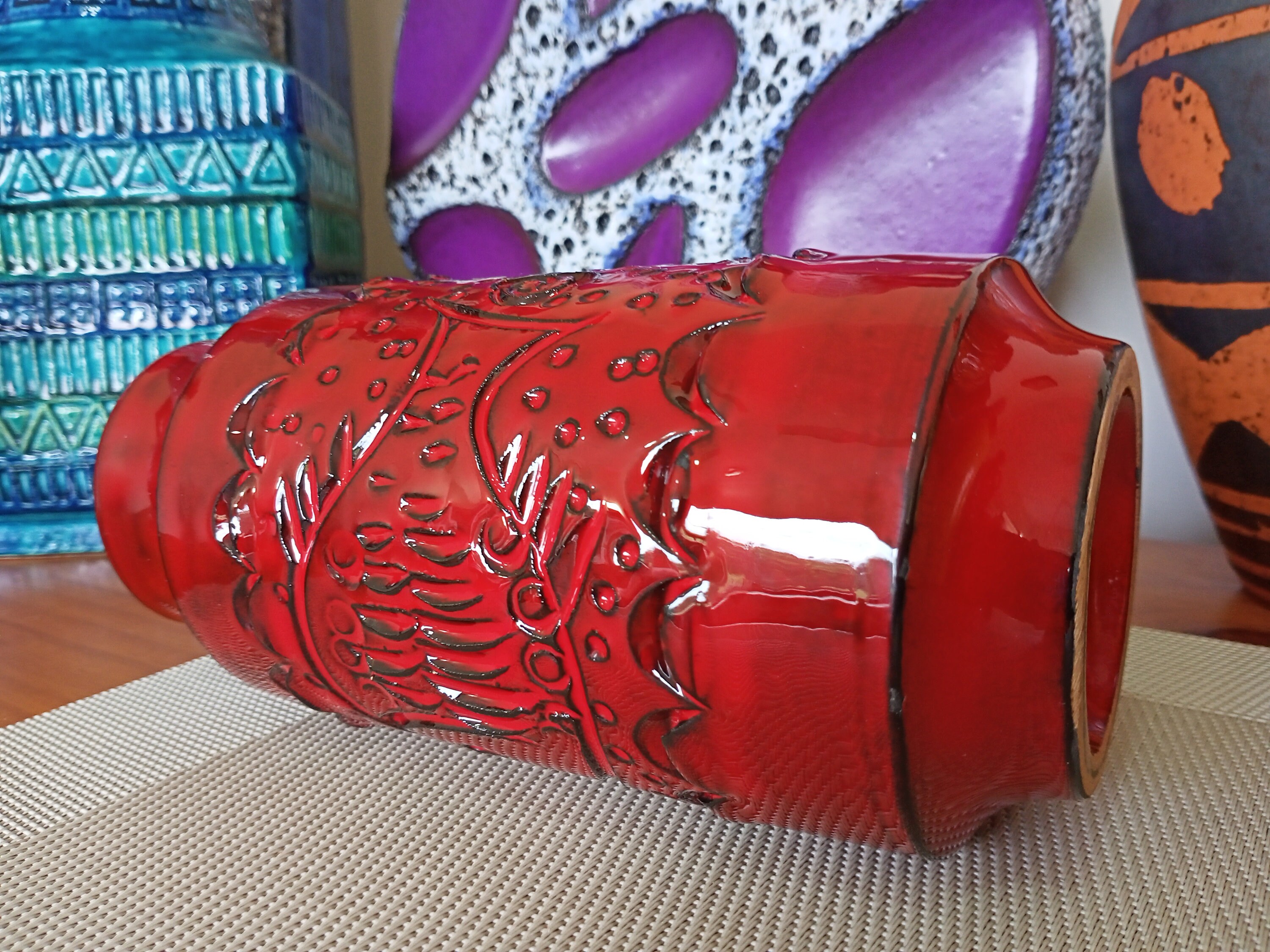 Vintage 1960's Alvino Bagni Vase, Italian Pottery, Mid Century