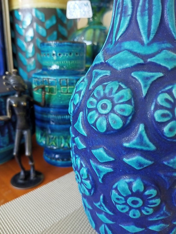 A Vintage 60's Bay Vase, West German Pottery, Fat Lava for